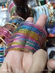 Fancy Kashmiri Bangles (Chooriyan) Set of 12