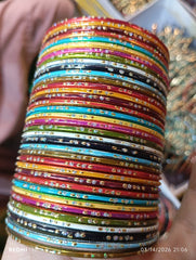 Fancy Kashmiri Bangles (Chooriyan) Set of 12