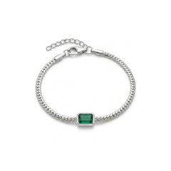 Emerald Glow silver Bracelet