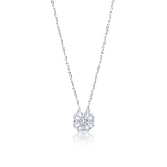 Sparkling Four-Leaf Clover Pendant Necklace