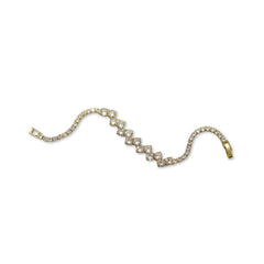Geometric Crystal Link Bracelet