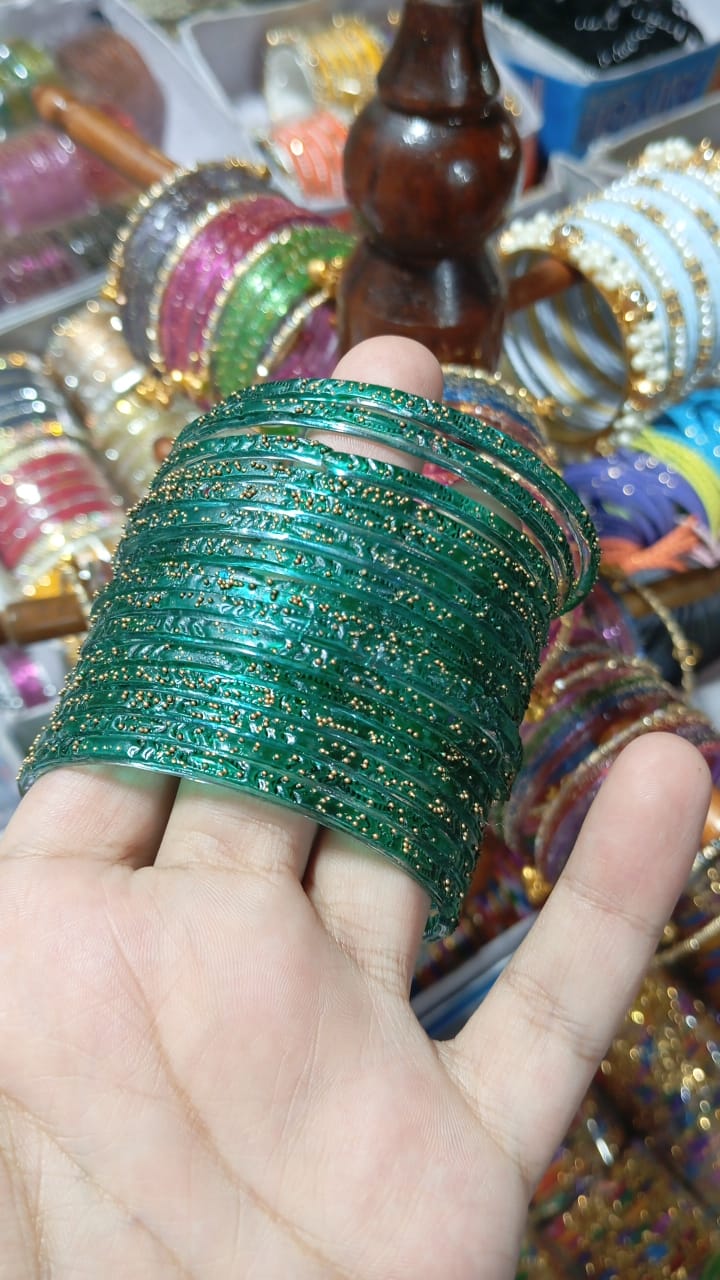 Fancy Kashmiri Bangles (Chooriyan) Set of 12